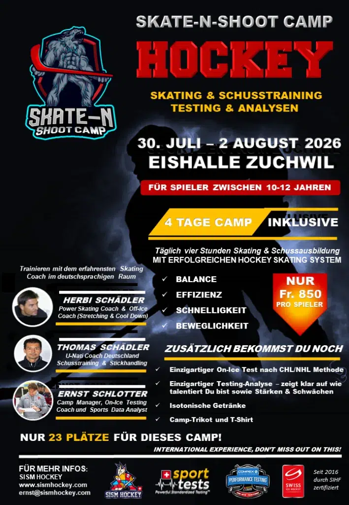 Zuchwil Skate N Shoot 30.7. 2.8. 2026 Tagesplane 3 SISM Hockey, eishockey, marsblade, sismhockey