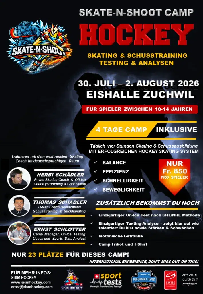 Zuchwil Skate N Shoot 30.7. 2.8. 2026 Flyerpptx SISM Hockey, eishockey, marsblade, sismhockey