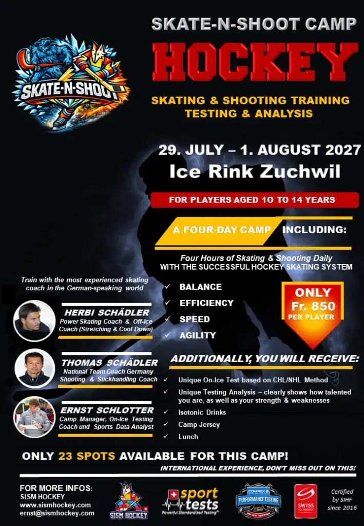 Zuchwil Skate N Shoot 29.7. 1.8. .2027 Daily Program skate and shoot